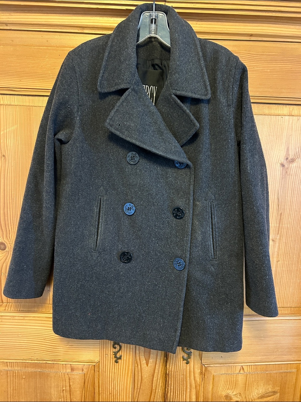 Vintage J. PERCY Merino Wool  Classic Peacoat
